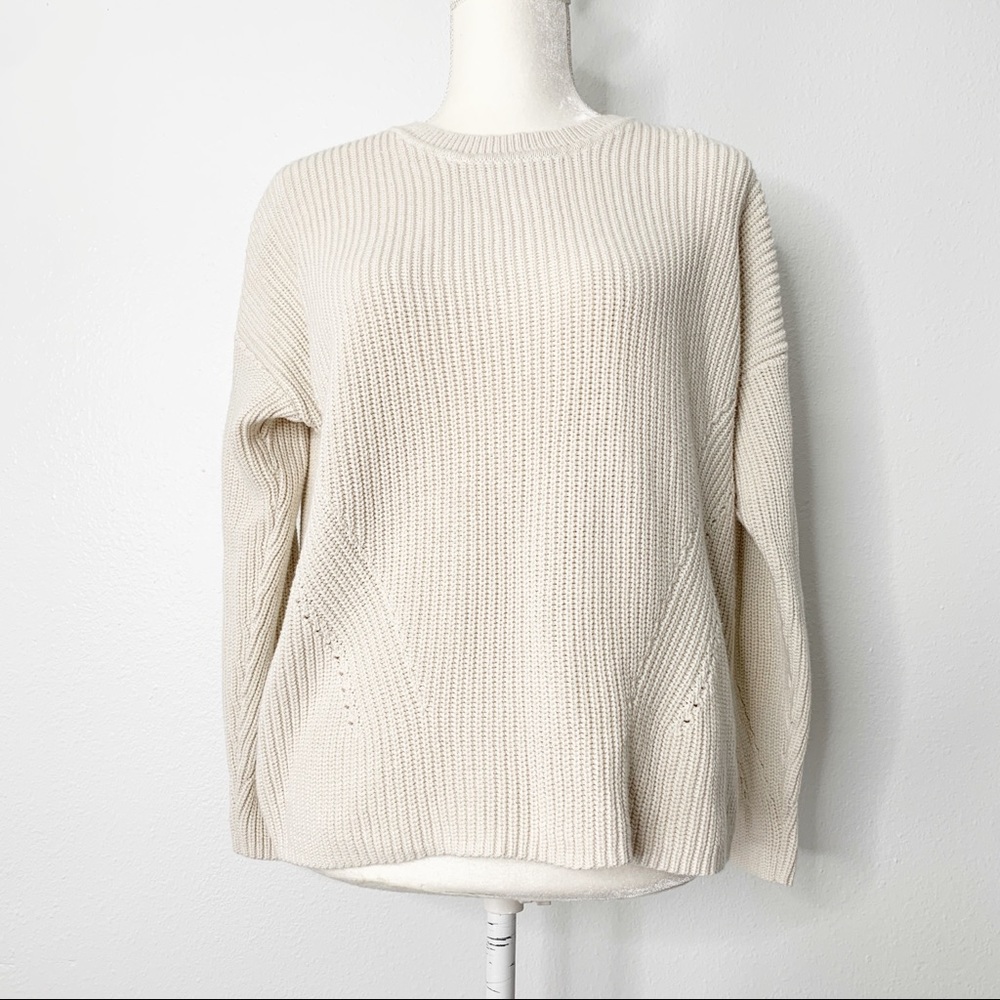 Lucky Brand Lace-Up Back Sweater In Natural Color - Picture 5 of 8